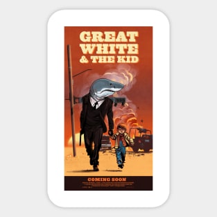 Great White and the Kid Sticker